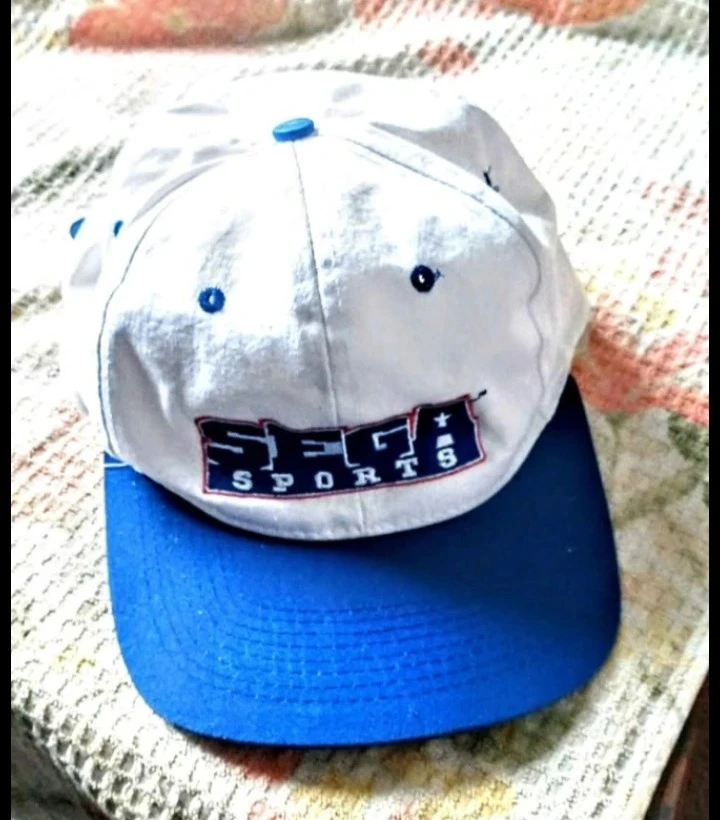 Very Rare 1990's SEGA SPORTS Promo Blue and White Baseball Cap