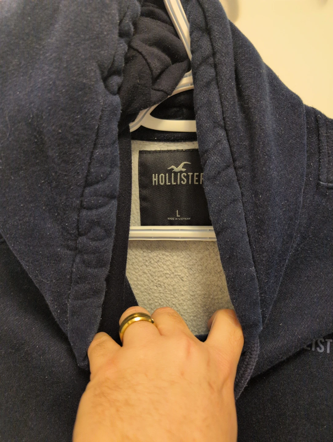 Hollister Men's Navy Blue Ombre Hoodie Size L - photo 2