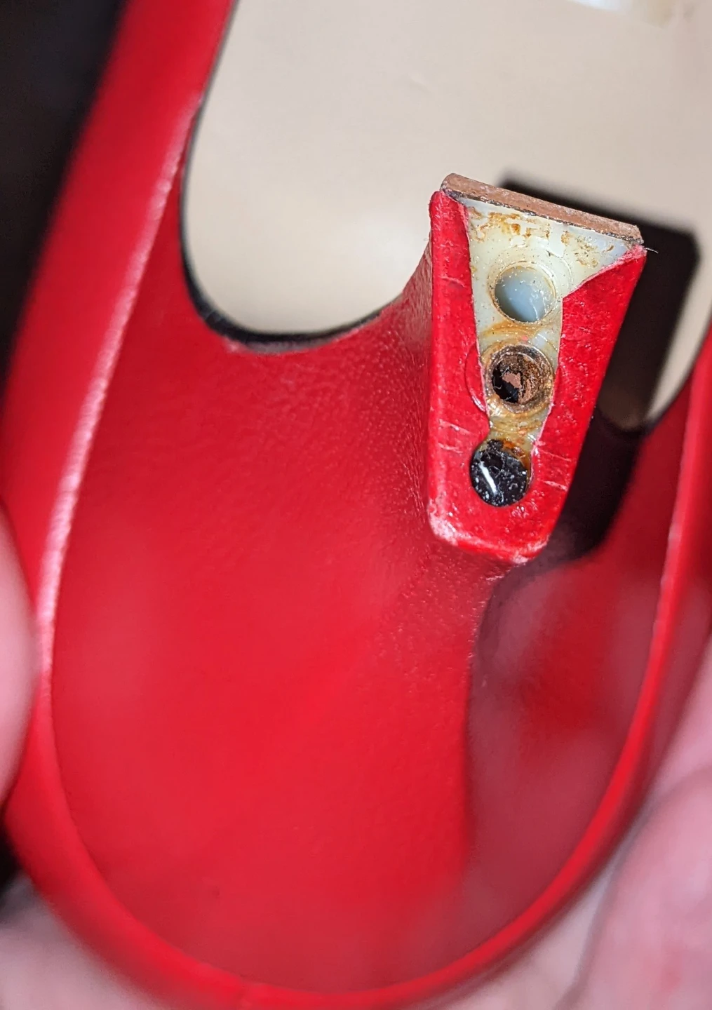 Liz Claiborne Red Leather Heels Size 8 - photo 4