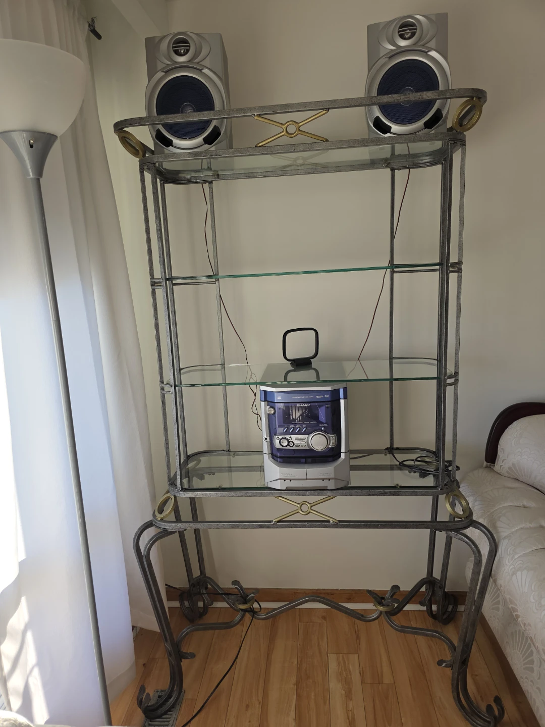 Glass and Metal Display Shelf