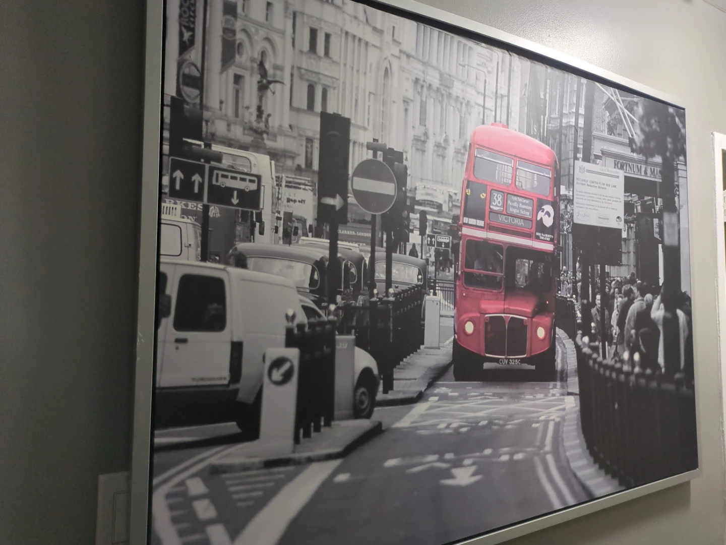 London Red Double-Decker Bus Wall Art