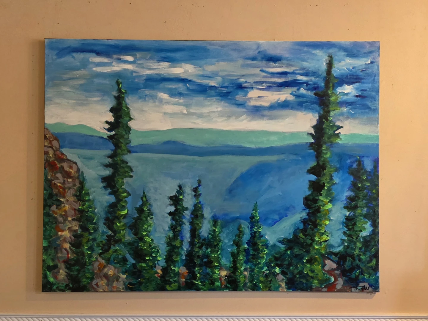 Huge original hand-painted painting by local artist  Squamish - photo 3