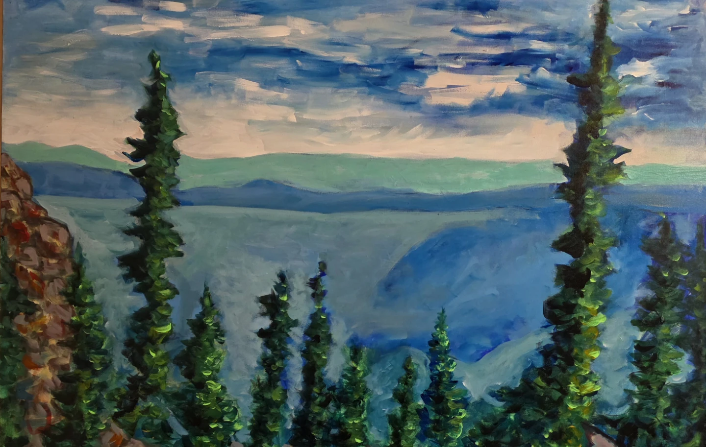 Huge original hand-painted painting by local artist  Squamish - photo 4
