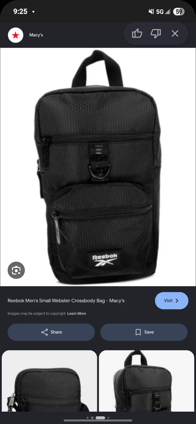 Reebok  Crossbody Bag - Black - photo 2