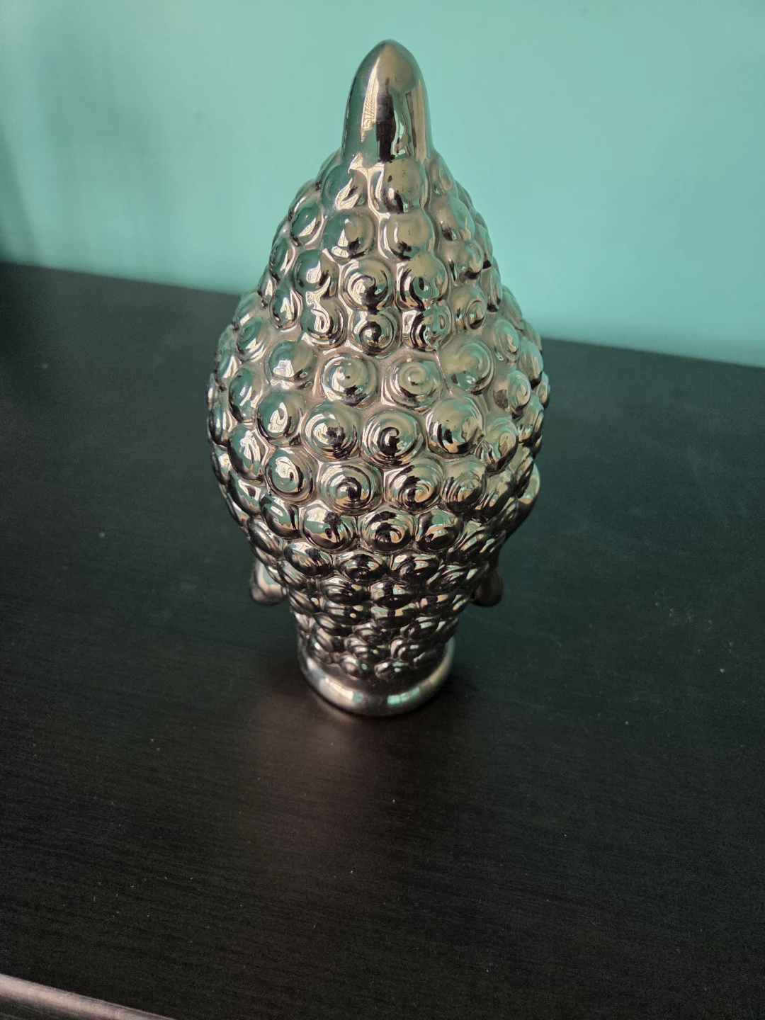 Silver Buddha Head Figurine