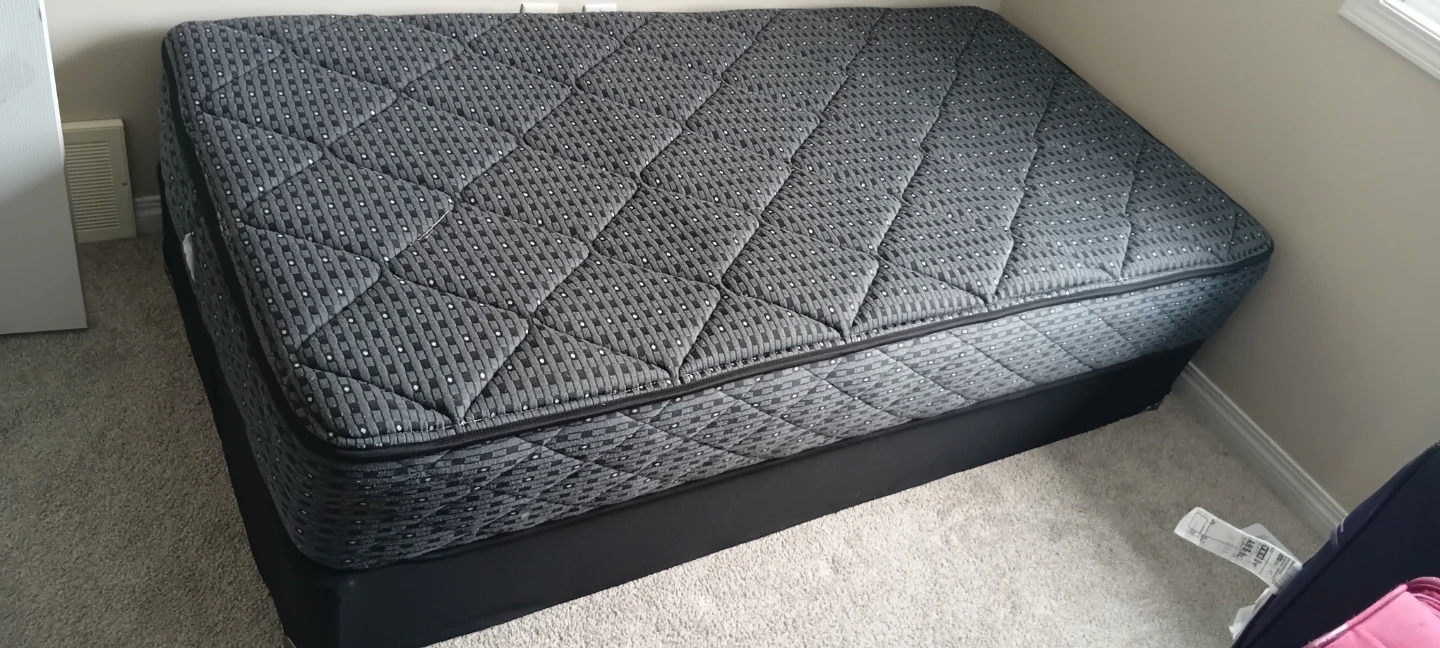 Sealy posturpedic Grey Patterned Mattress with Box Spring