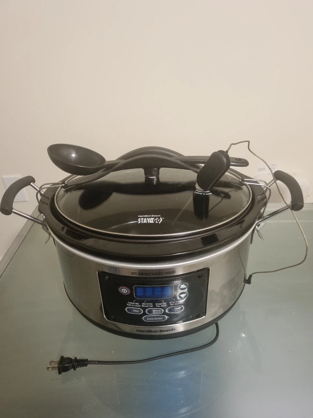 Hamilton Beach Stay & Go Slow Cooker with Spoon