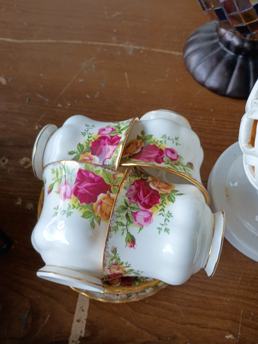 Royal Albert Old Country Roses Teacups (Set of 4)