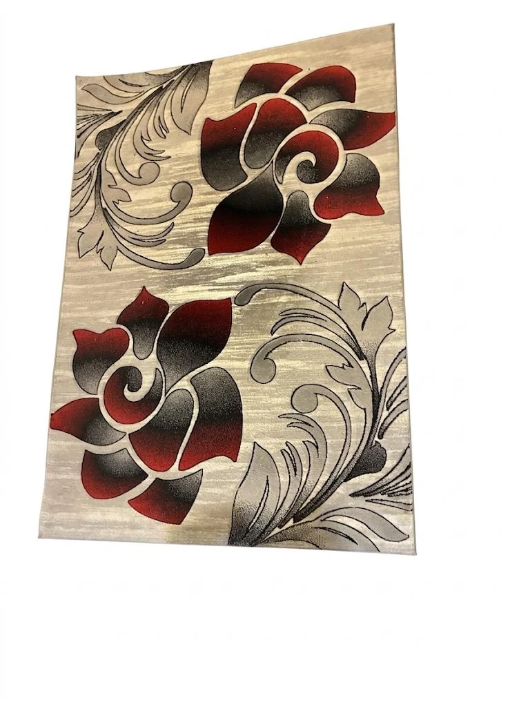 Area Rug with Floral Design