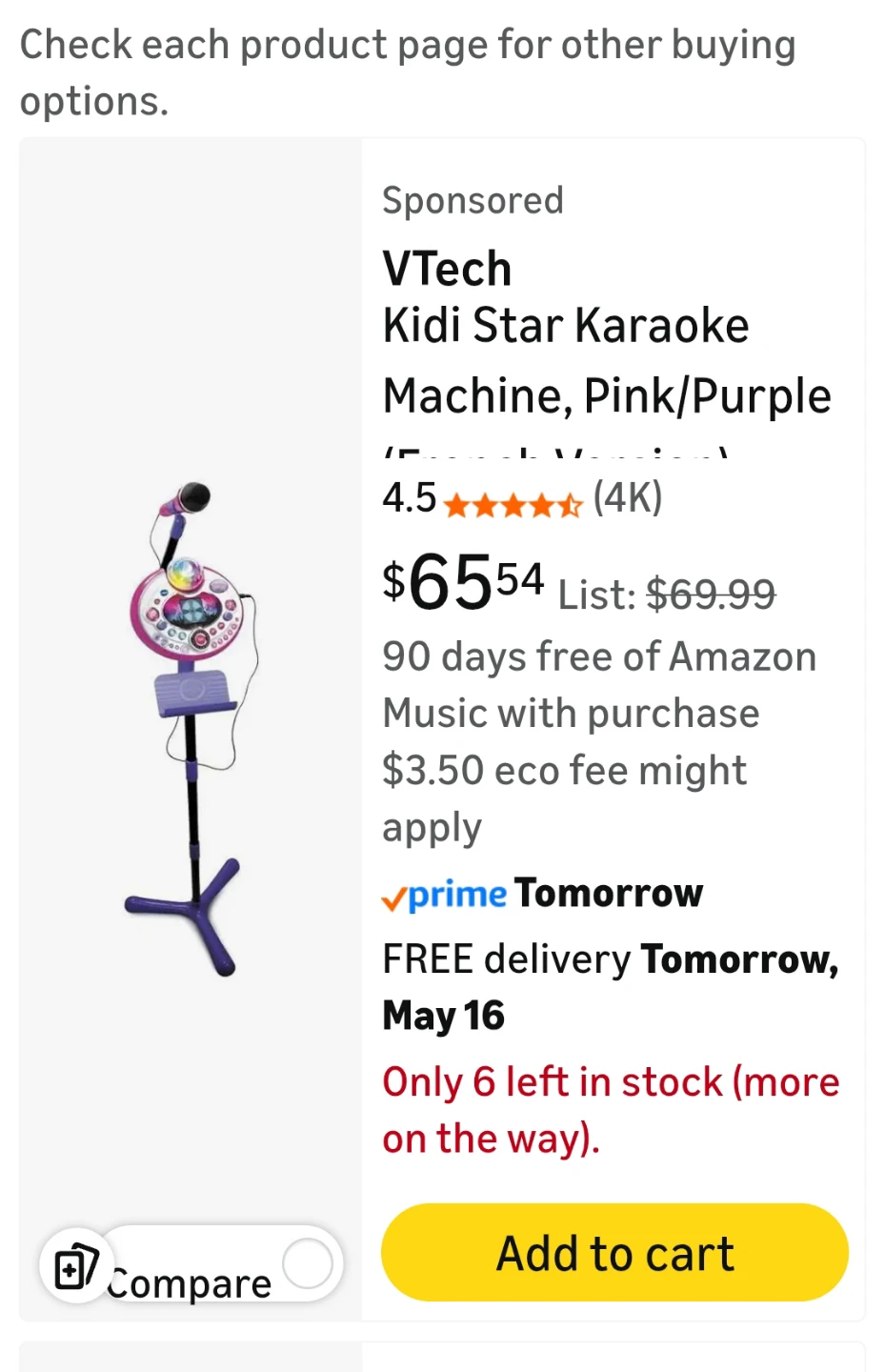 VTech Kidi Star Karaoke Machine with Disco Ball - photo 4