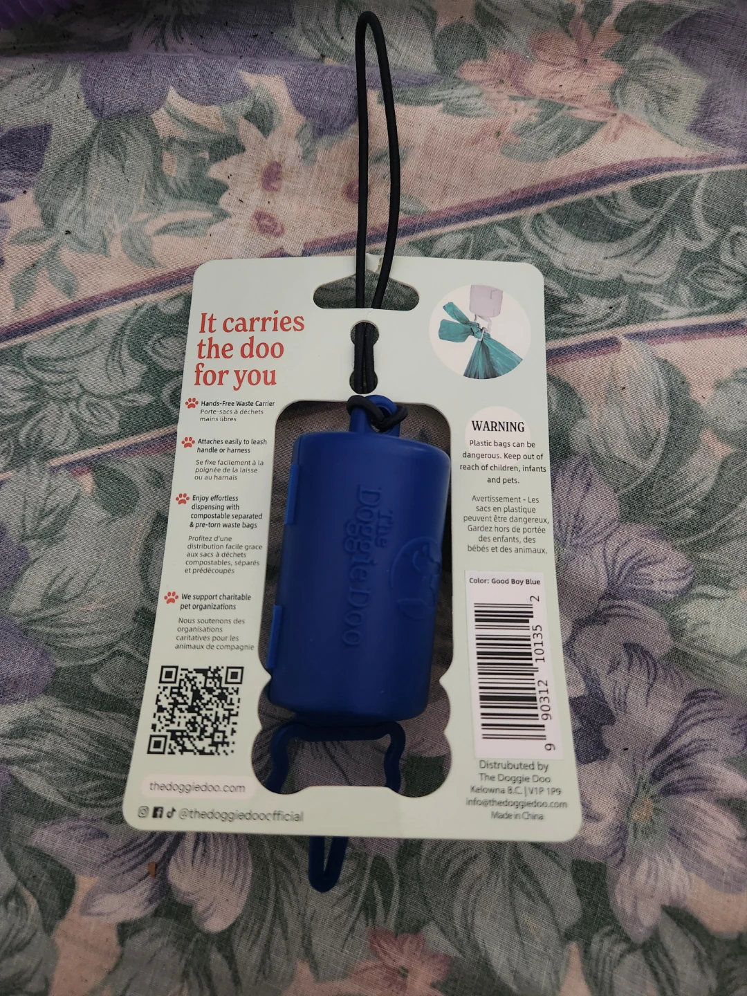 The Doggie Doo Bag Dispenser & Waste Carrier - Blue - photo 2