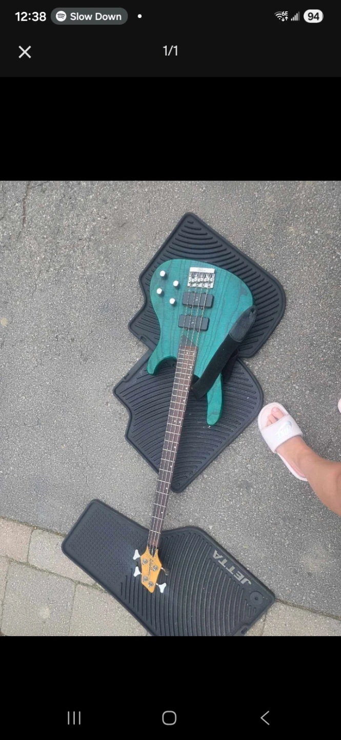 Teal 4-String Bass Guitar