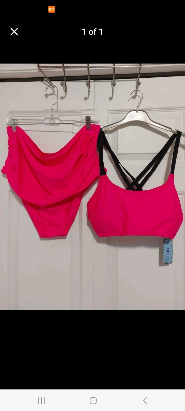 Yonica Pink Ruched Bikini Set