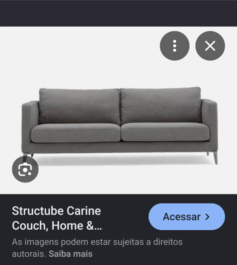 Structube Carine Light Grey 3-seater Sofa