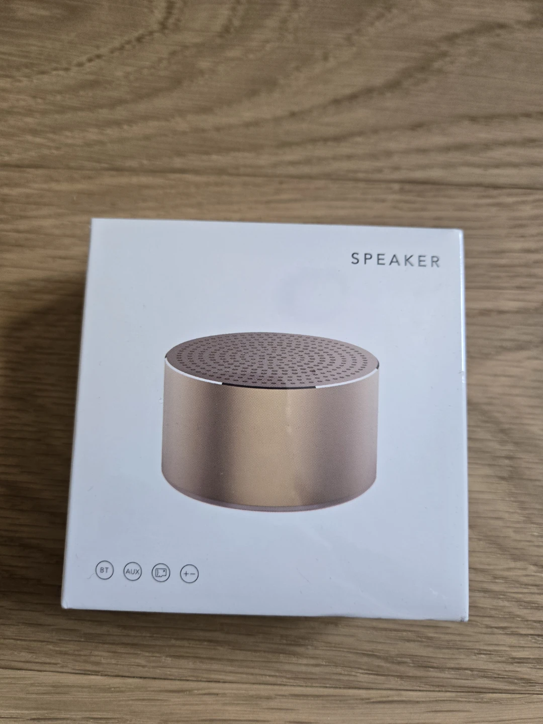 MINISO Mini Metallic Wireless Speaker Gold - photo 2