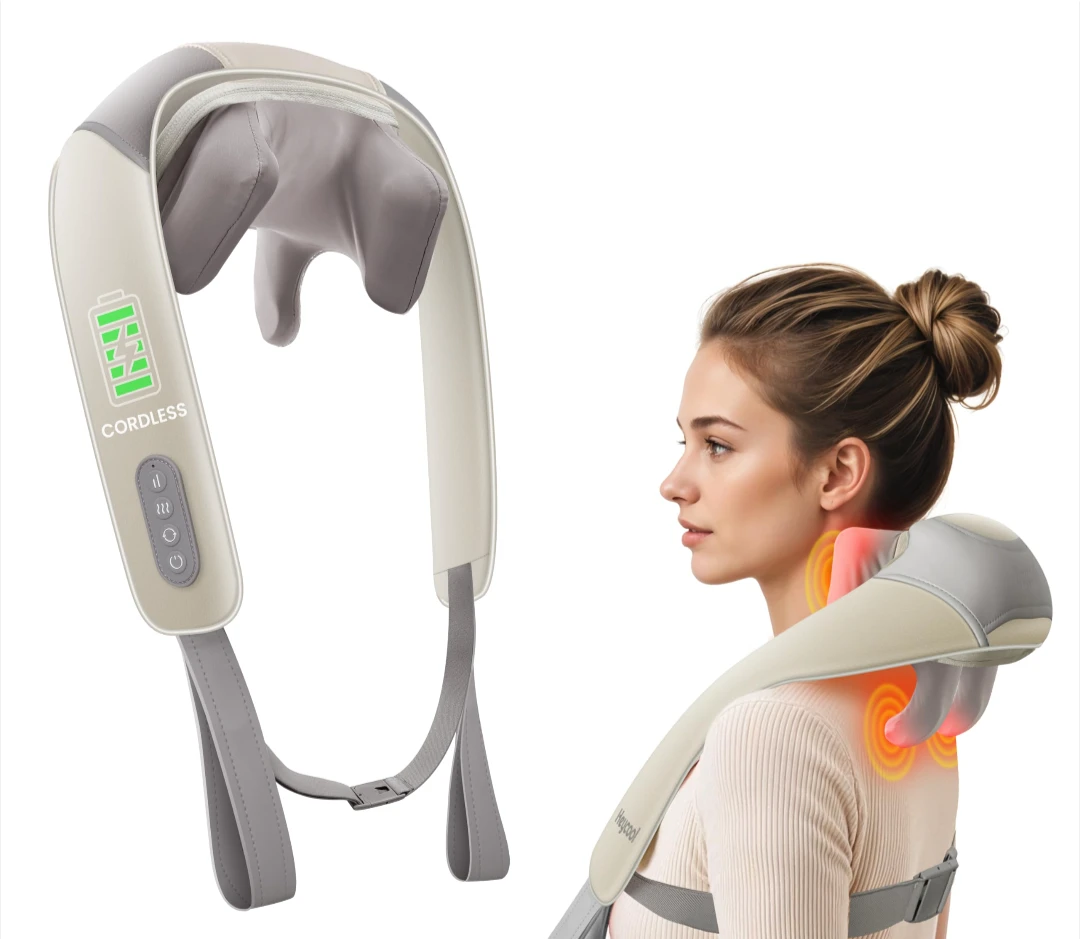 Hoocool Cordless Neck Massager with Heat