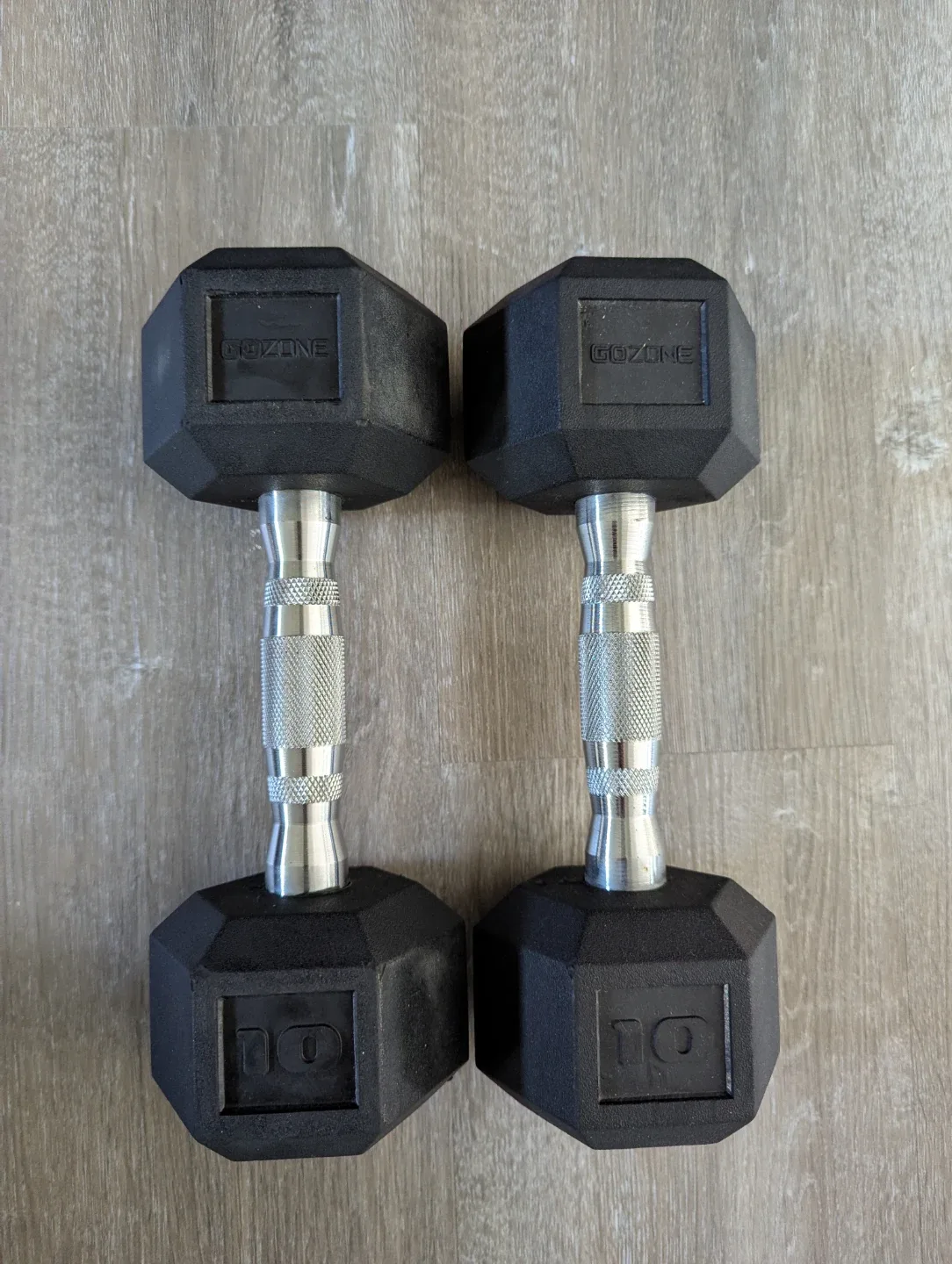 GoZone 10lb Hex Dumbbells (Pair) - photo 2