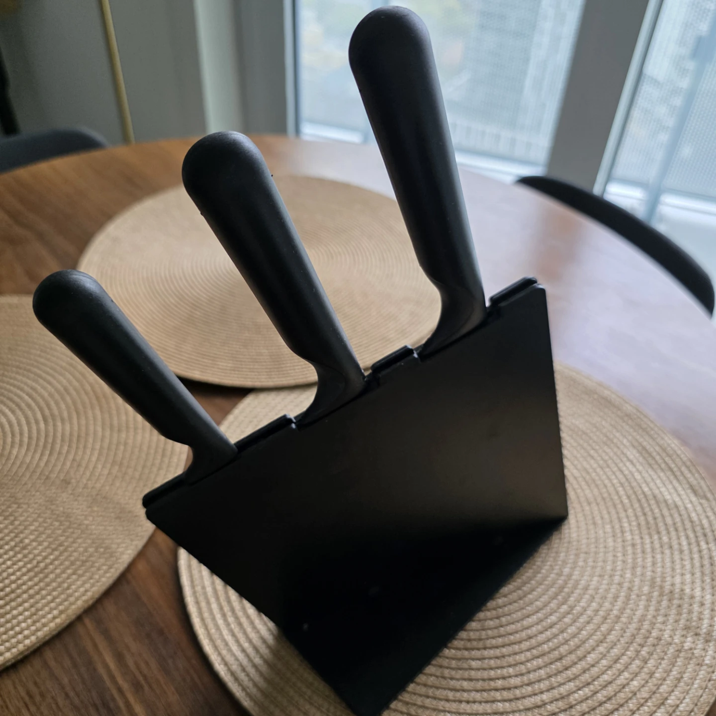 IKEA Black Knife Set with Block