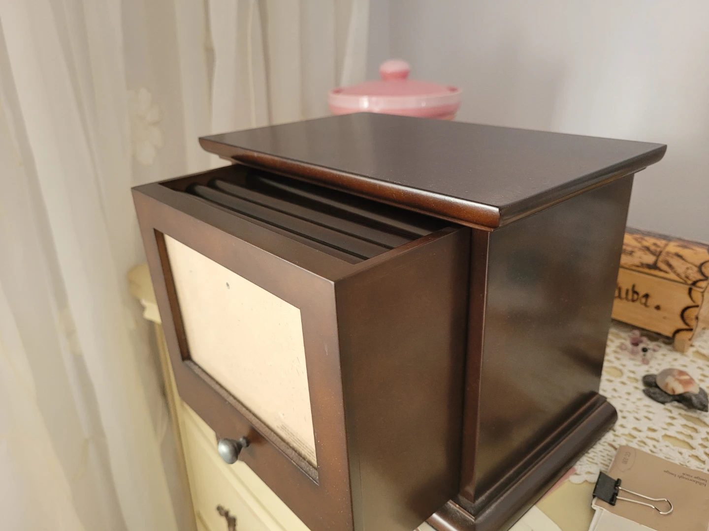 Cherrywood Photo Album Box with Drawer - photo 3