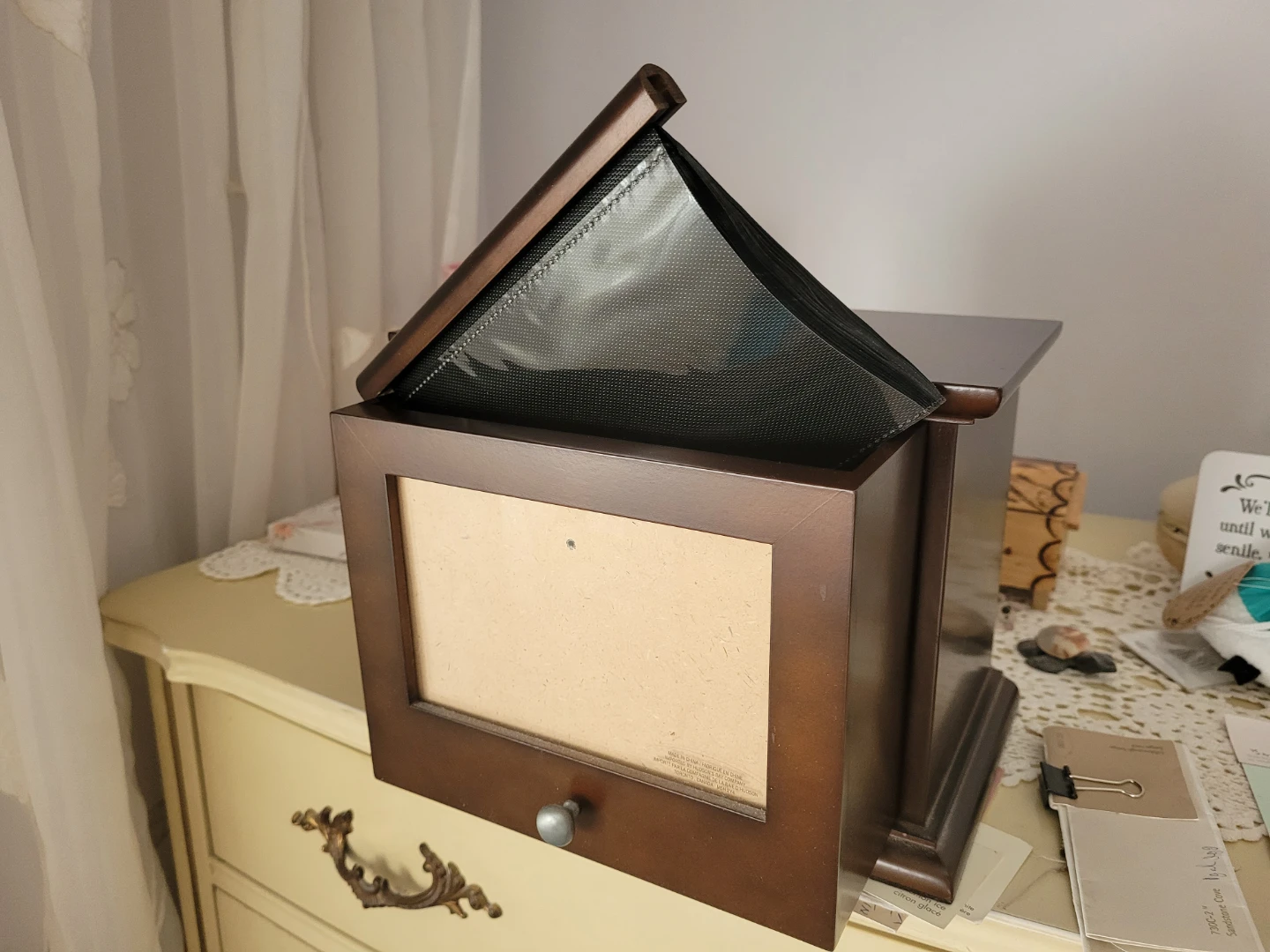 Cherrywood Photo Album Box with Drawer - photo 4
