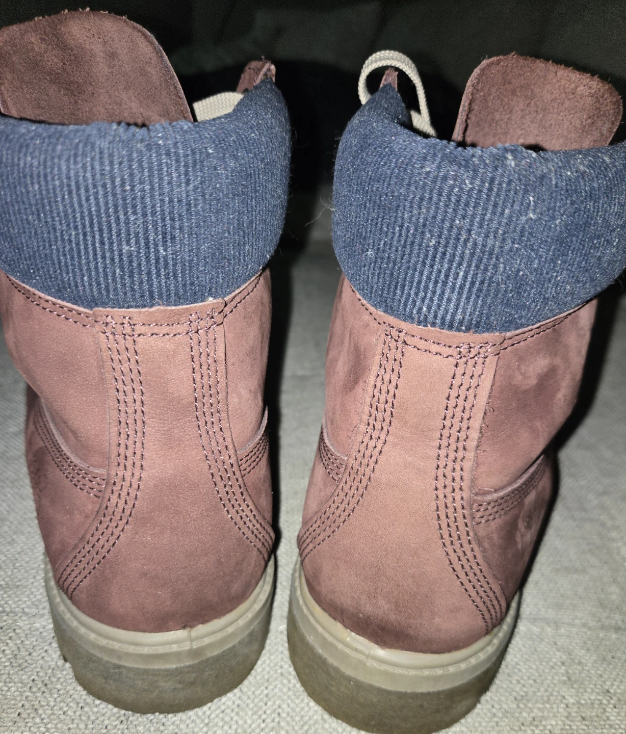 Timberland Burgundy Suede Boots Mens Size 10 - photo 2