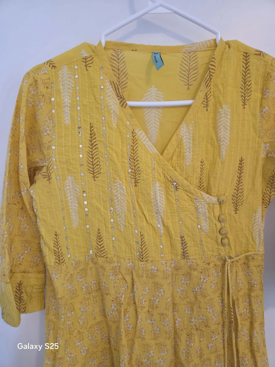 Yellow Indian Kurti with Pants - photo 3