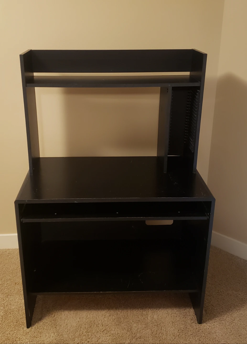 Black Computer Desk with Hutch