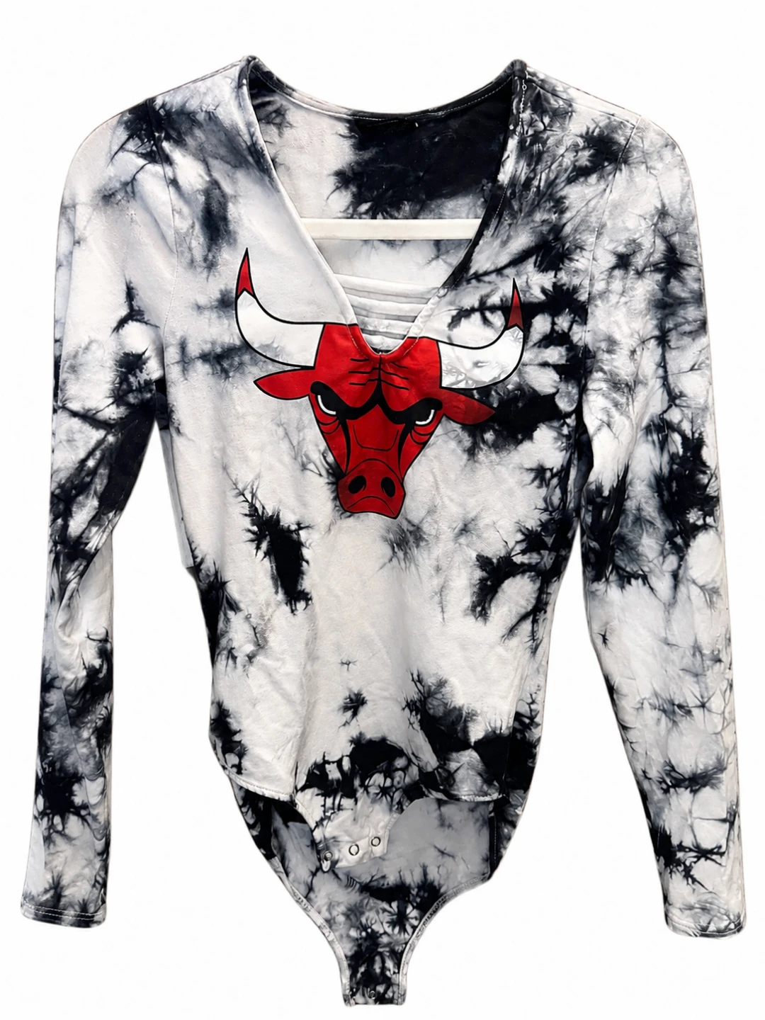 Chicago Bulls Tie-Dye Long Sleeve Bodysuit