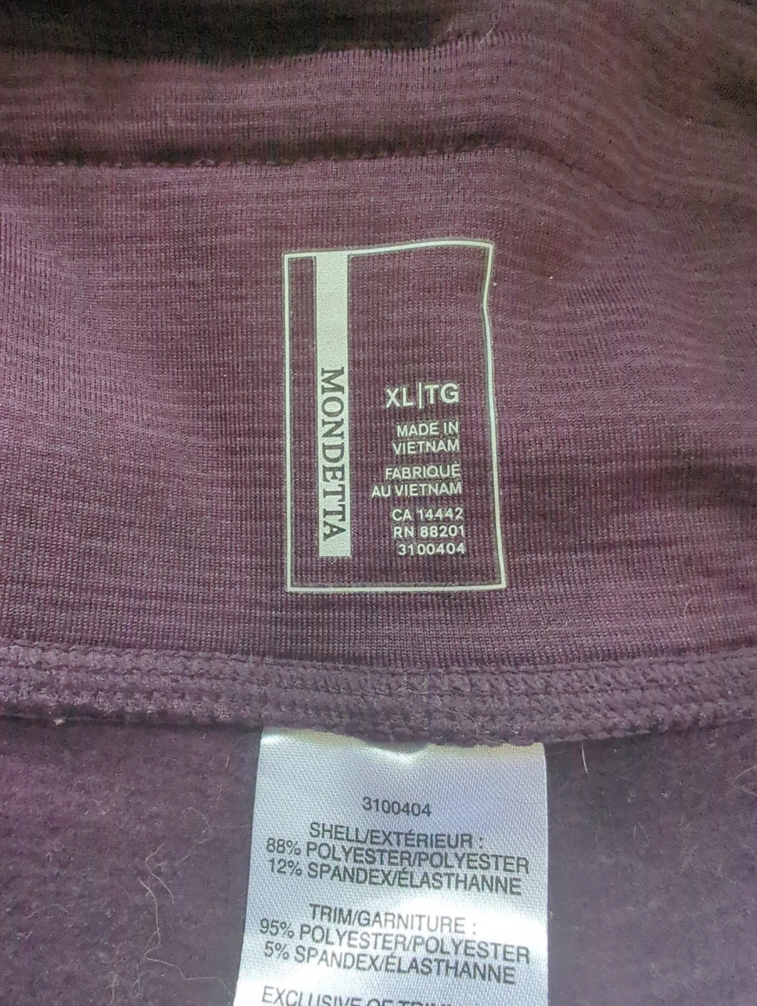 Mondetta Women's Purple XL Leggings - photo 2