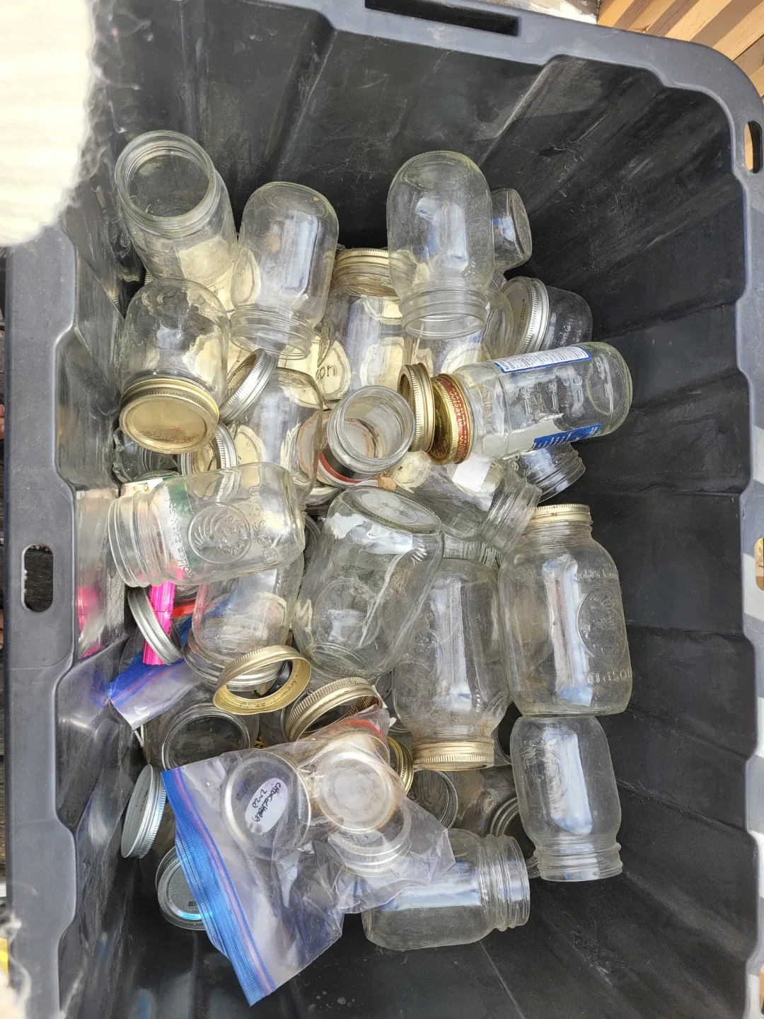 Assorted Glass Mason Jars with Lids