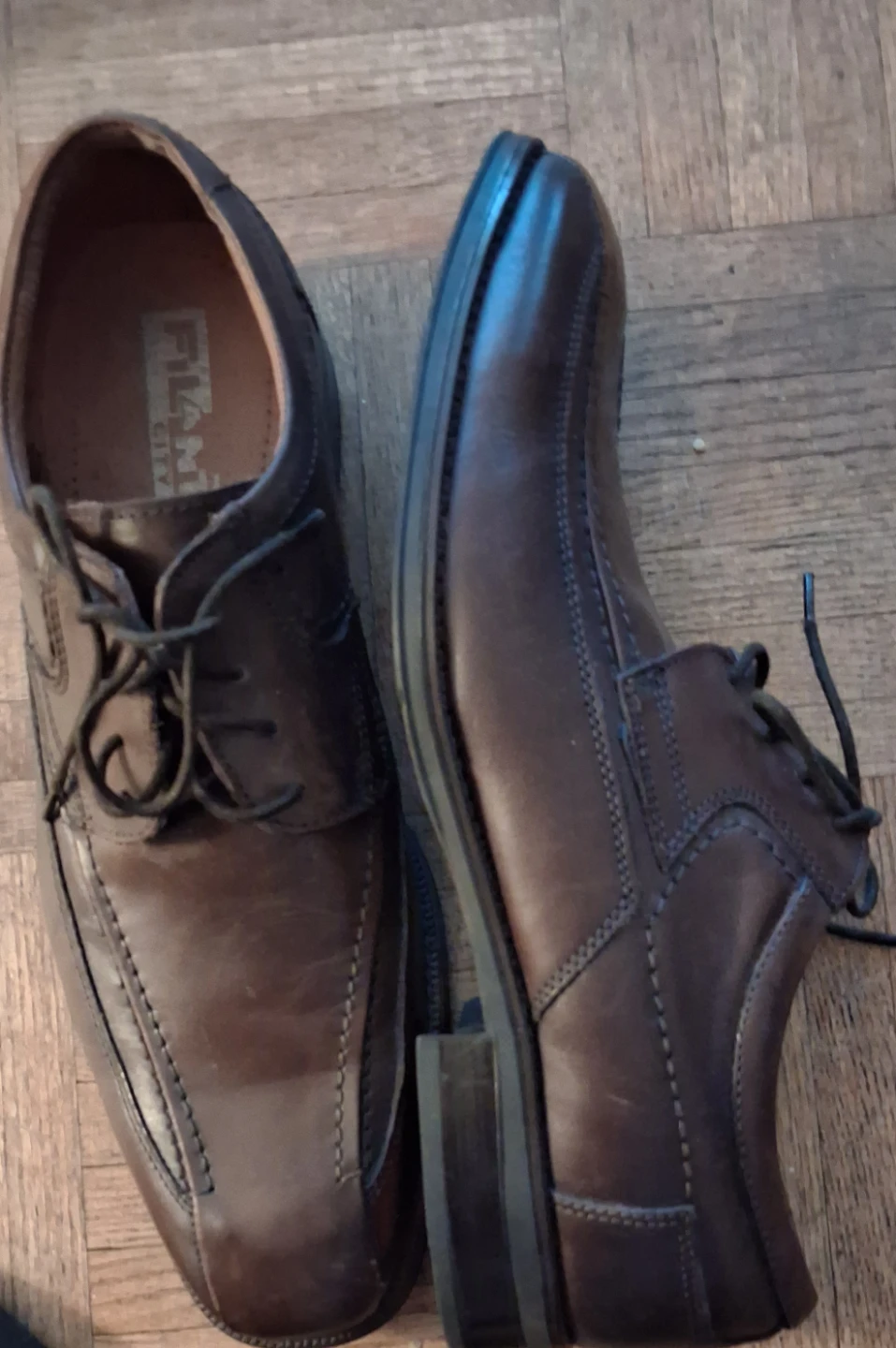 Flantom City Brown Leather Dress Shoes - photo 4