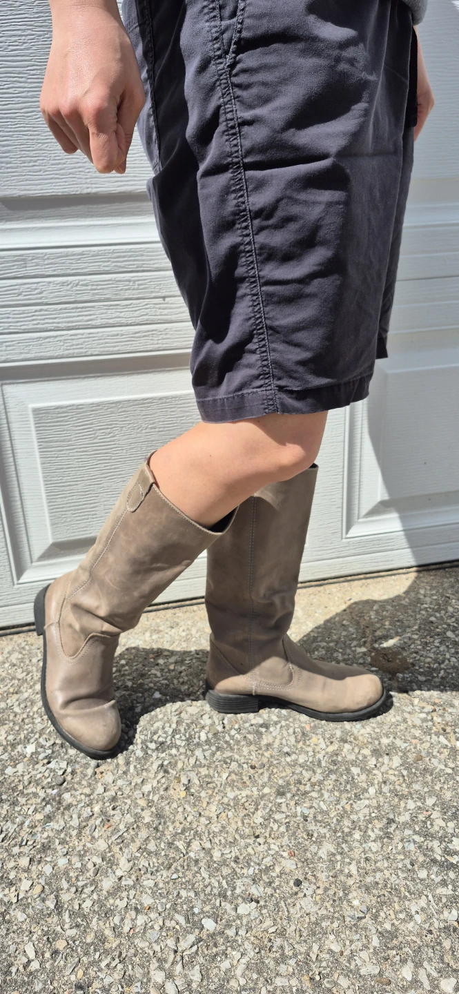 Women's Tan Leather Knee-High Boots - photo 4