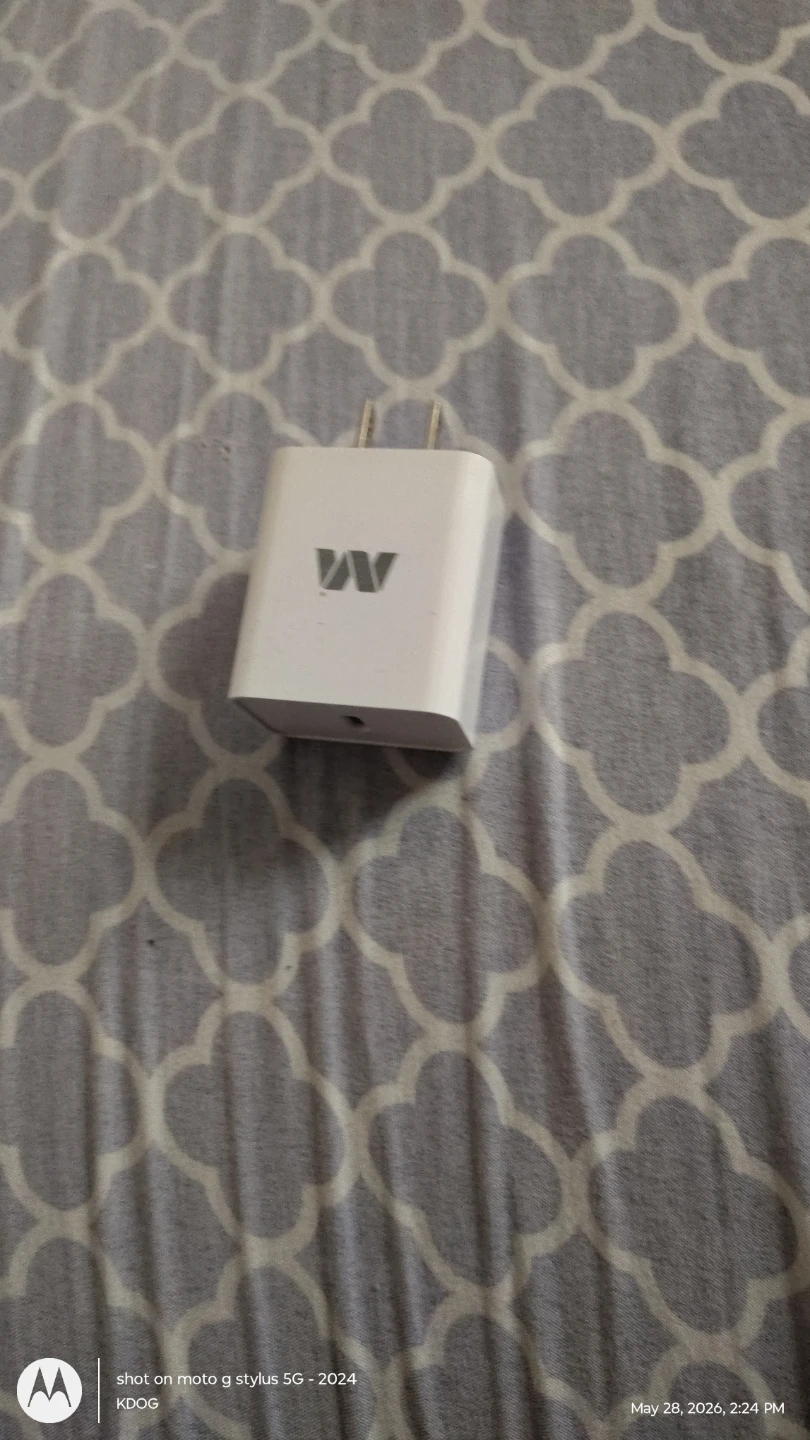White W-Brand USB-C Wall Charger