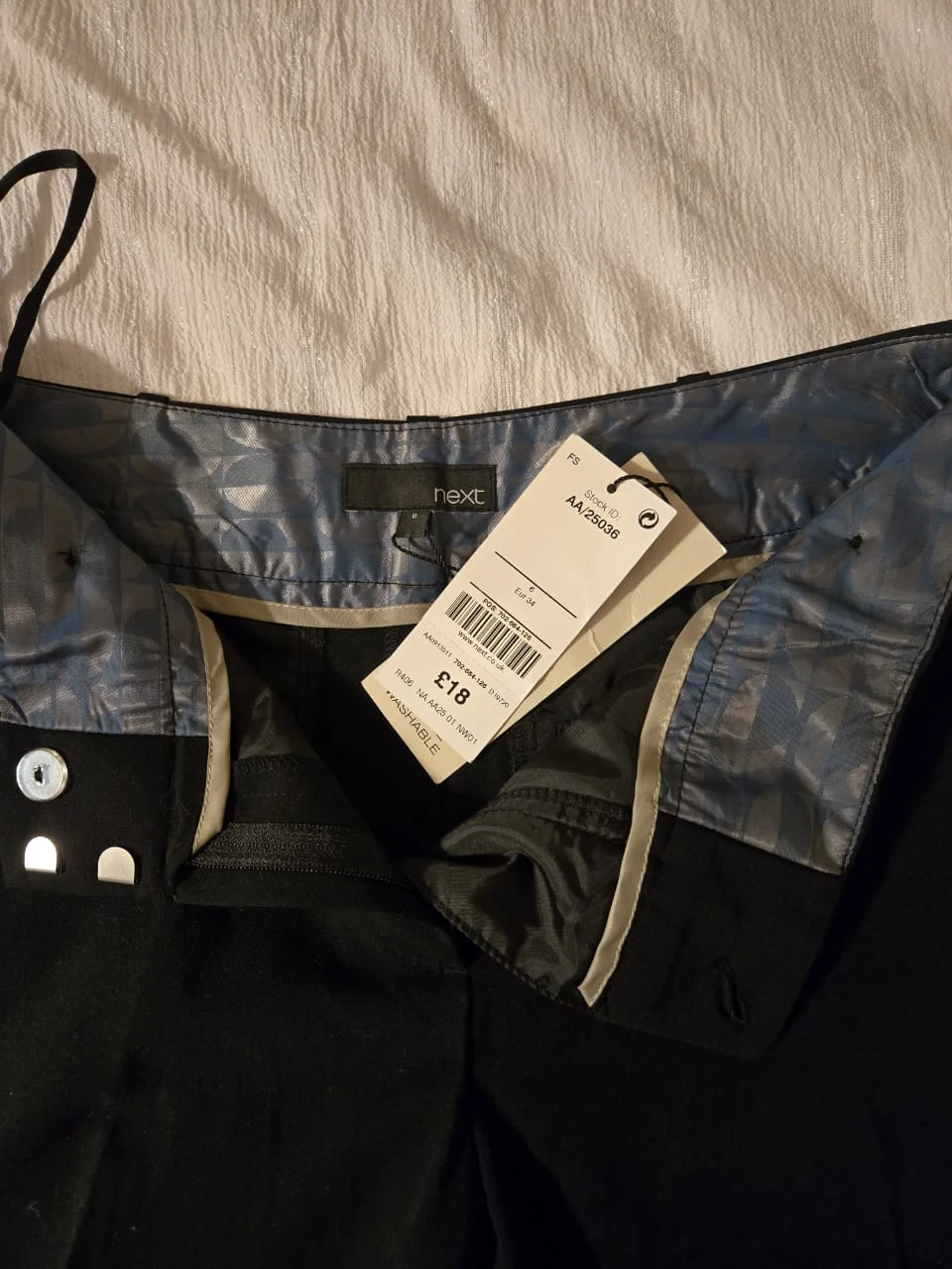 Next Black Culotte Shorts Size UK 6 - photo 3