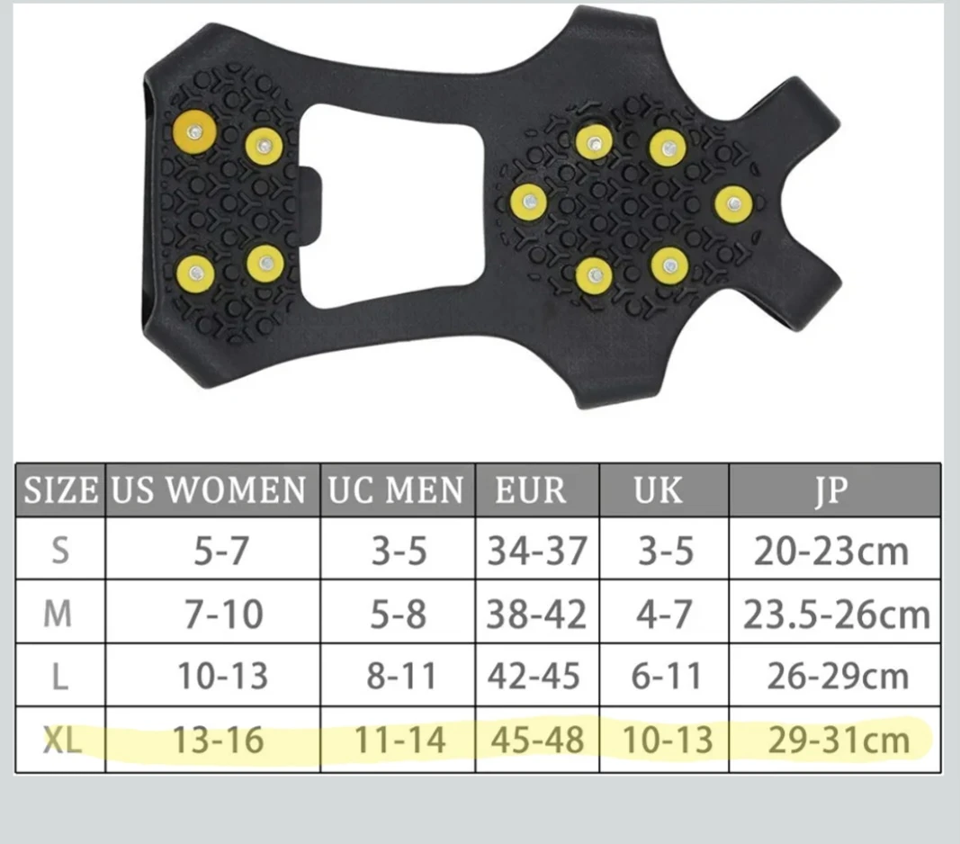 NEW Snow Climbing Crampons Ice Cleats anti slip size XL - photo 2