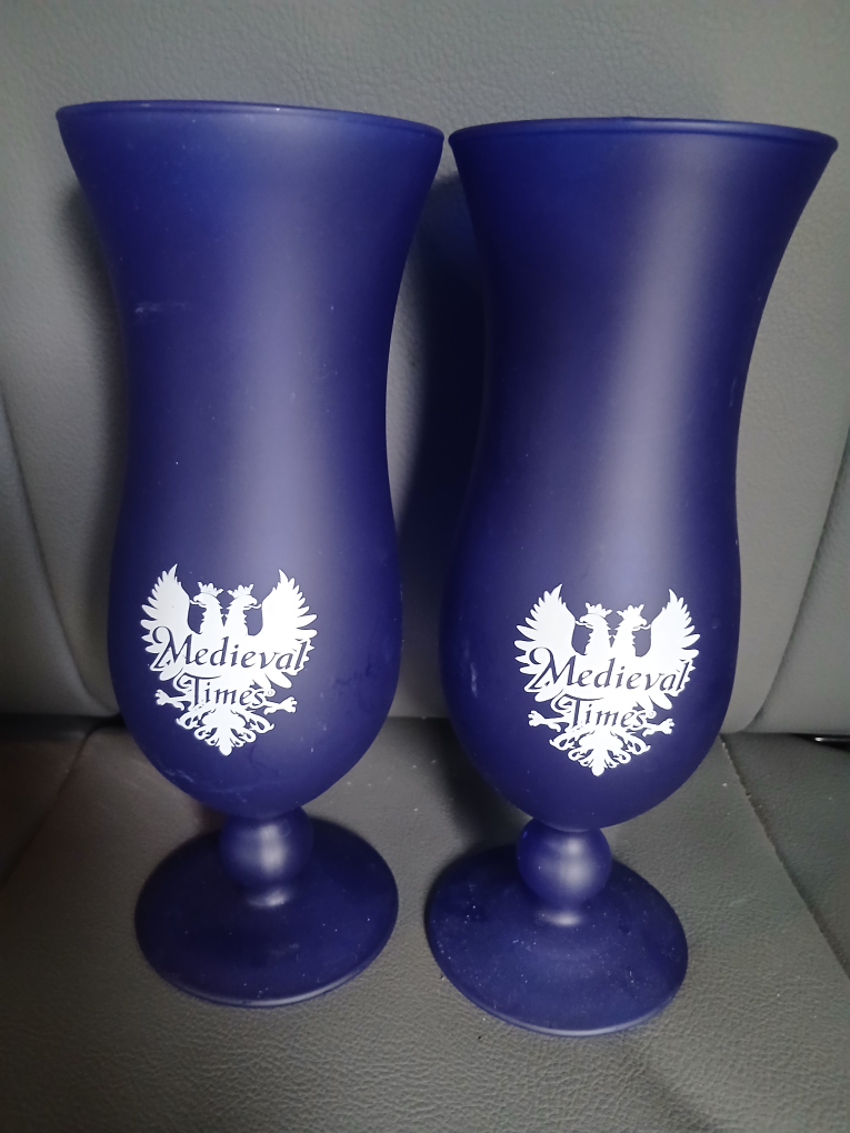 Set of 2 Blue "Medieval Times" Goblets - photo 2