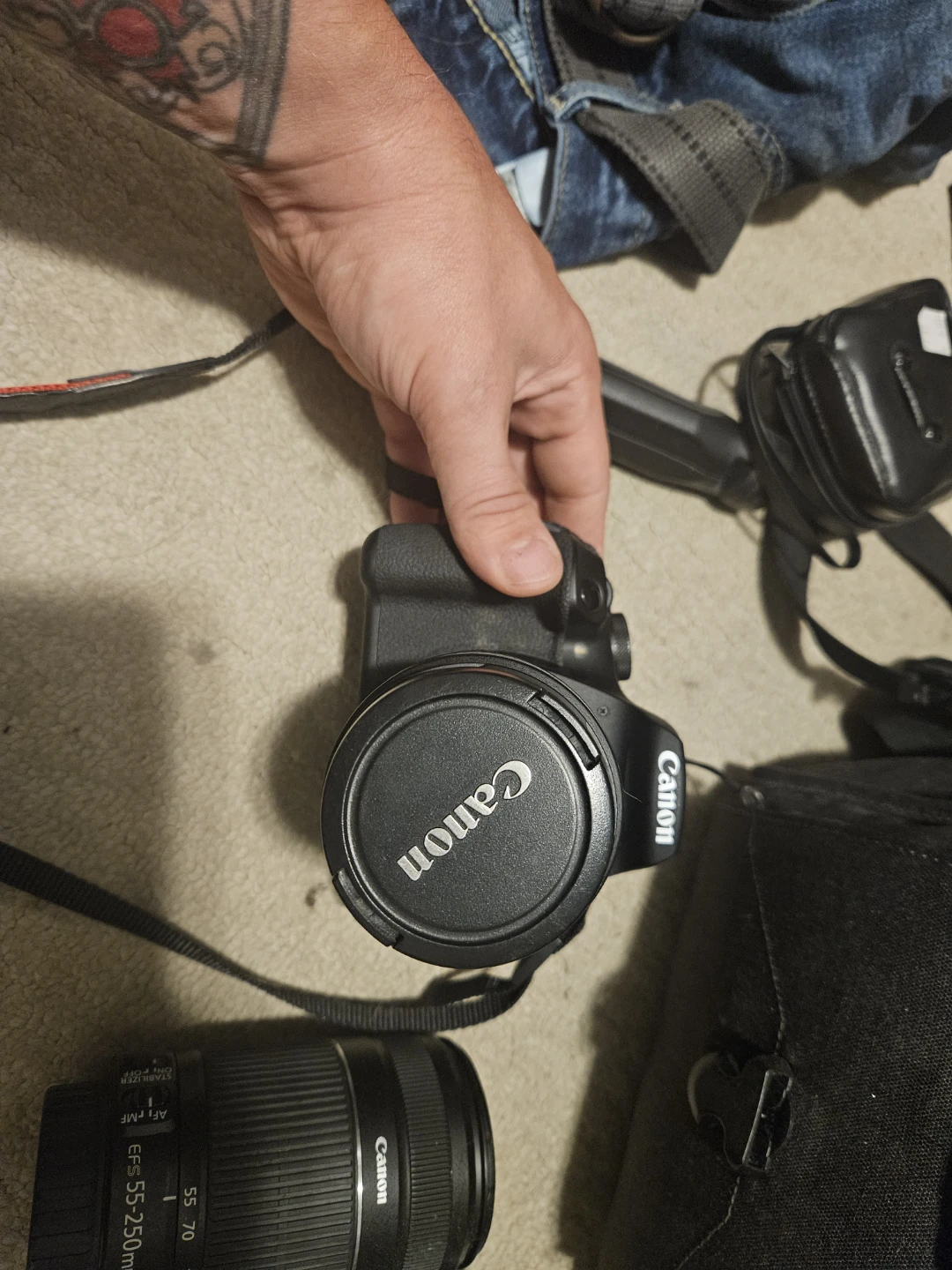 Canon EOS Rebel DSLR Camera with 3 Lenses