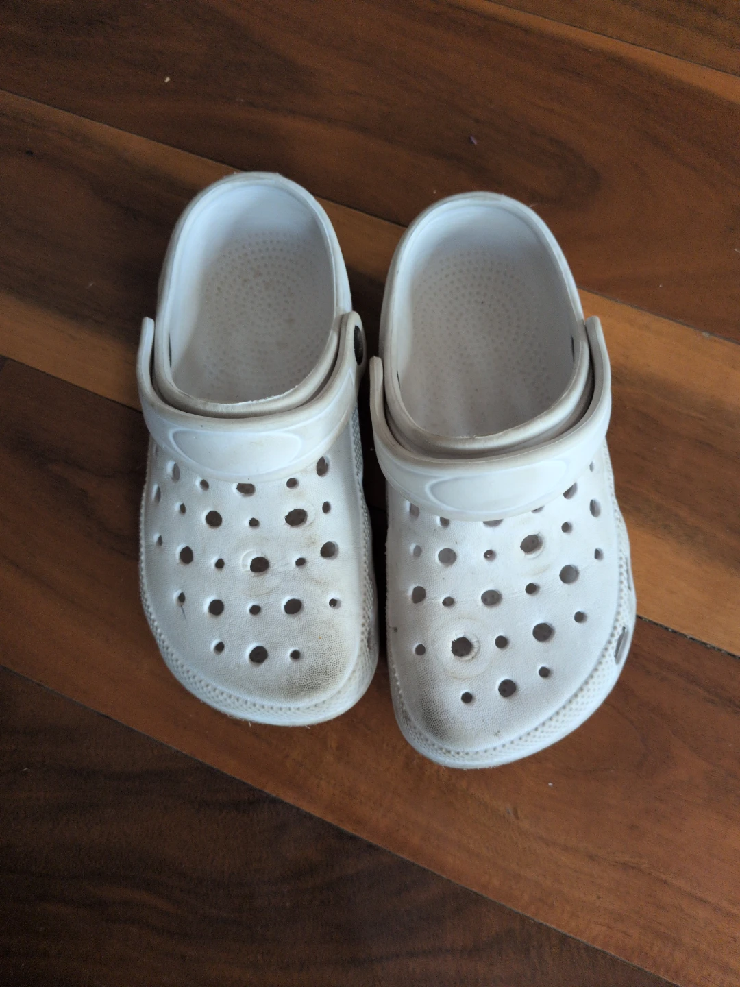 White faux Crocs Clogs Size 12