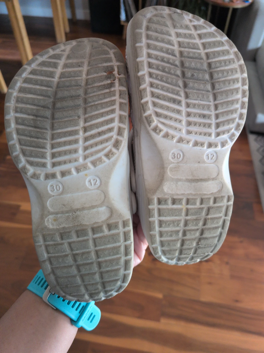White faux Crocs Clogs Size 12 - photo 2