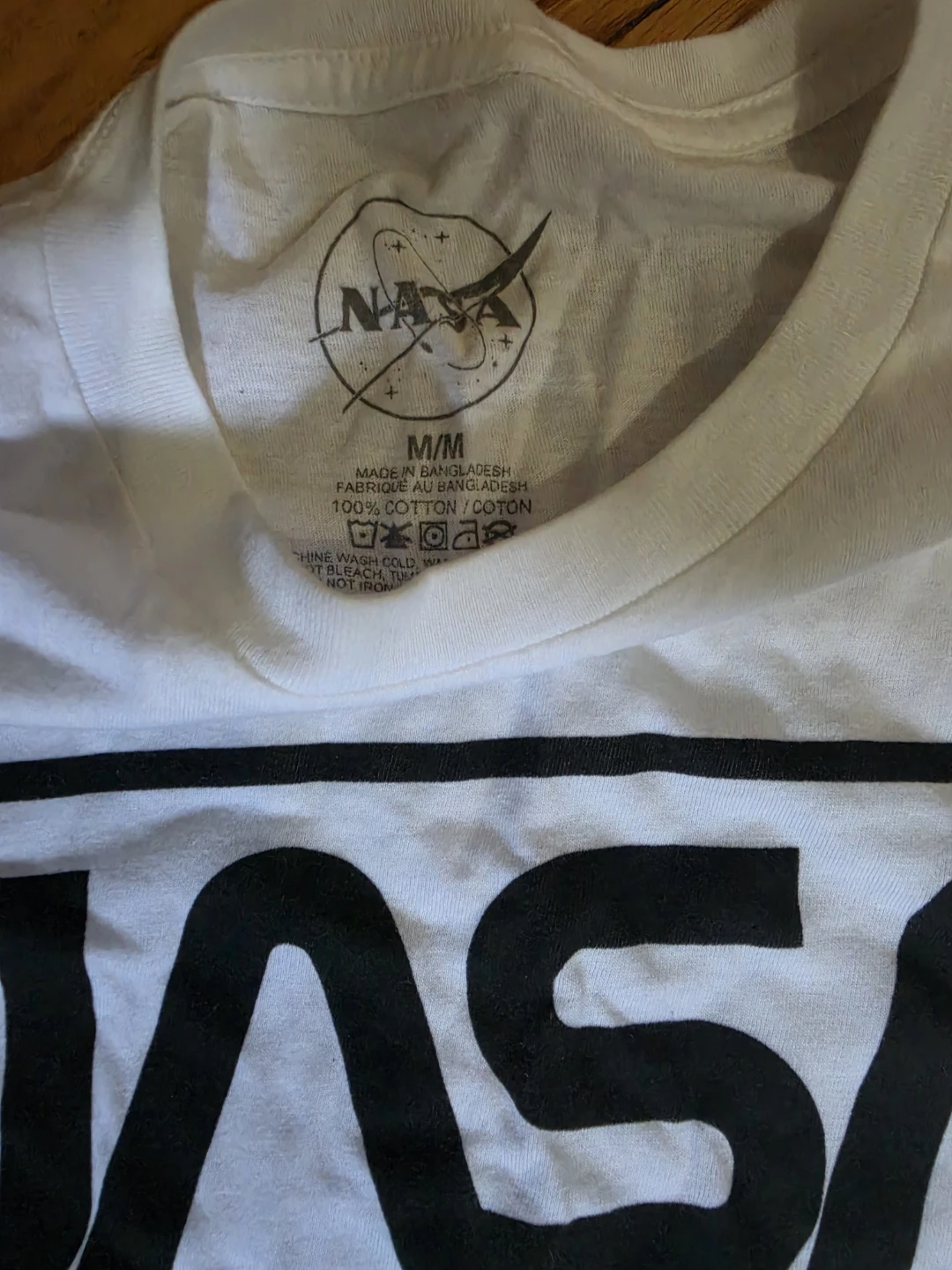 White NASA Long Sleeve T-Shirt - M - photo 2