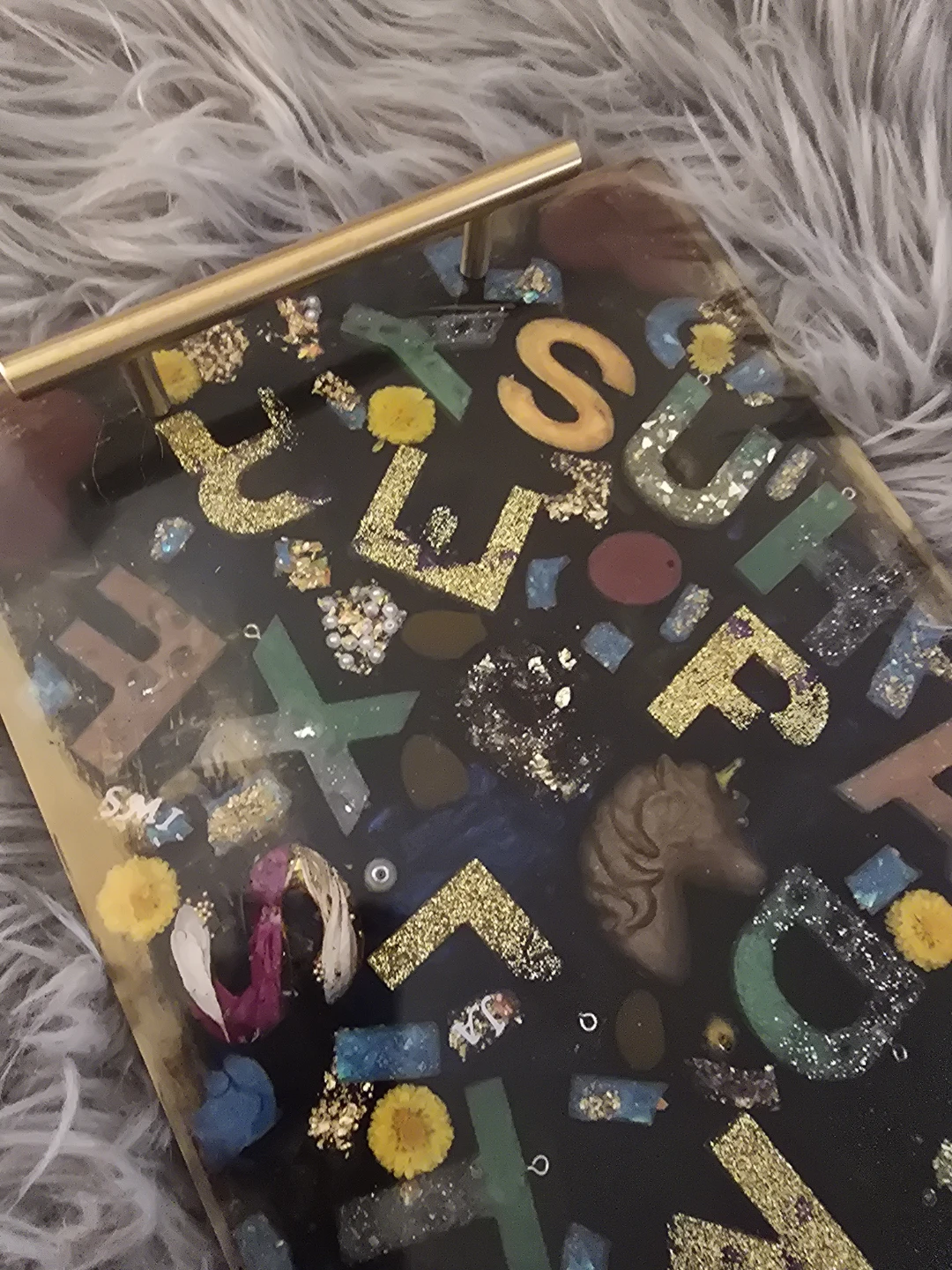 Resin Tray with Letters and Embellishments - photo 5