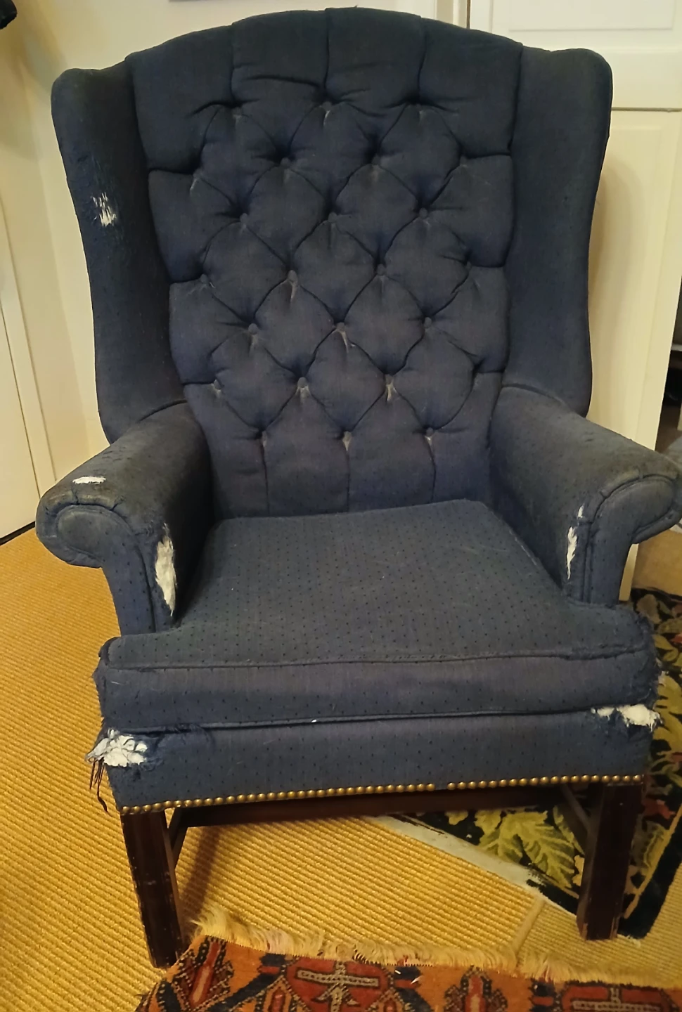 Chesterfield Style Wing Chair