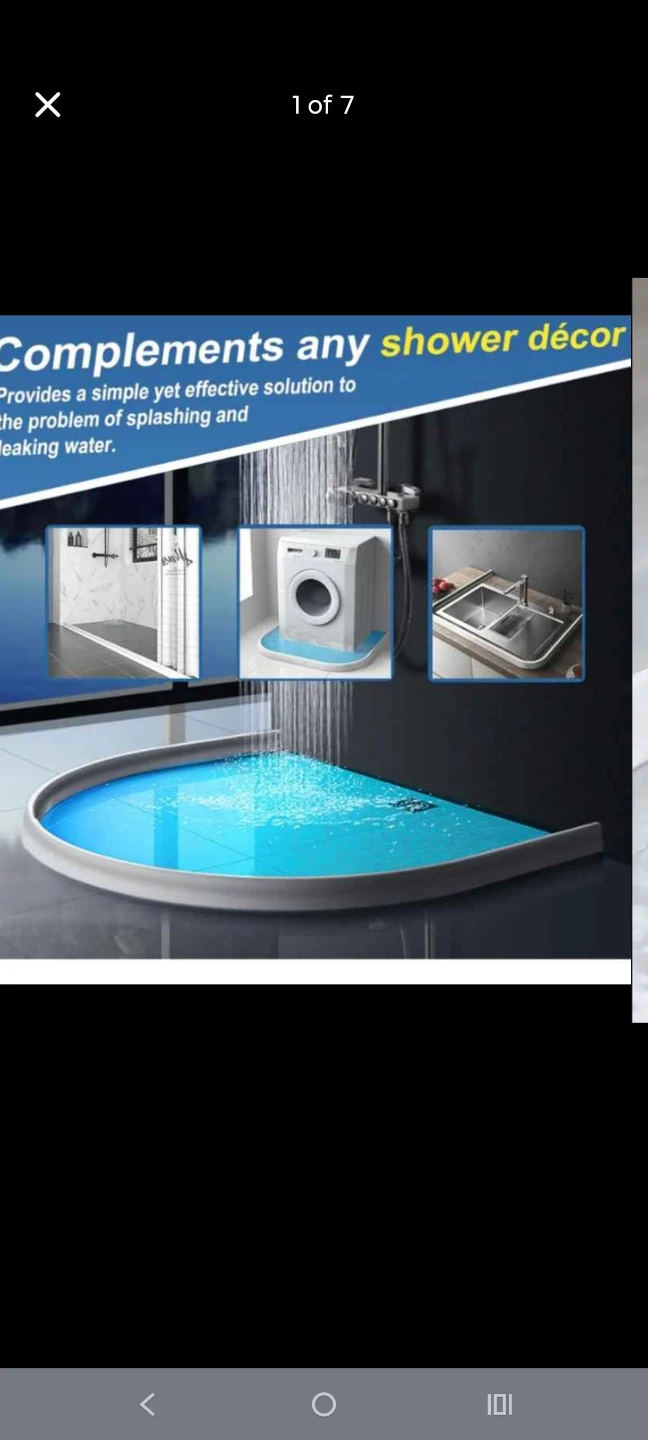 Collapsible Shower Threshold Water Dam