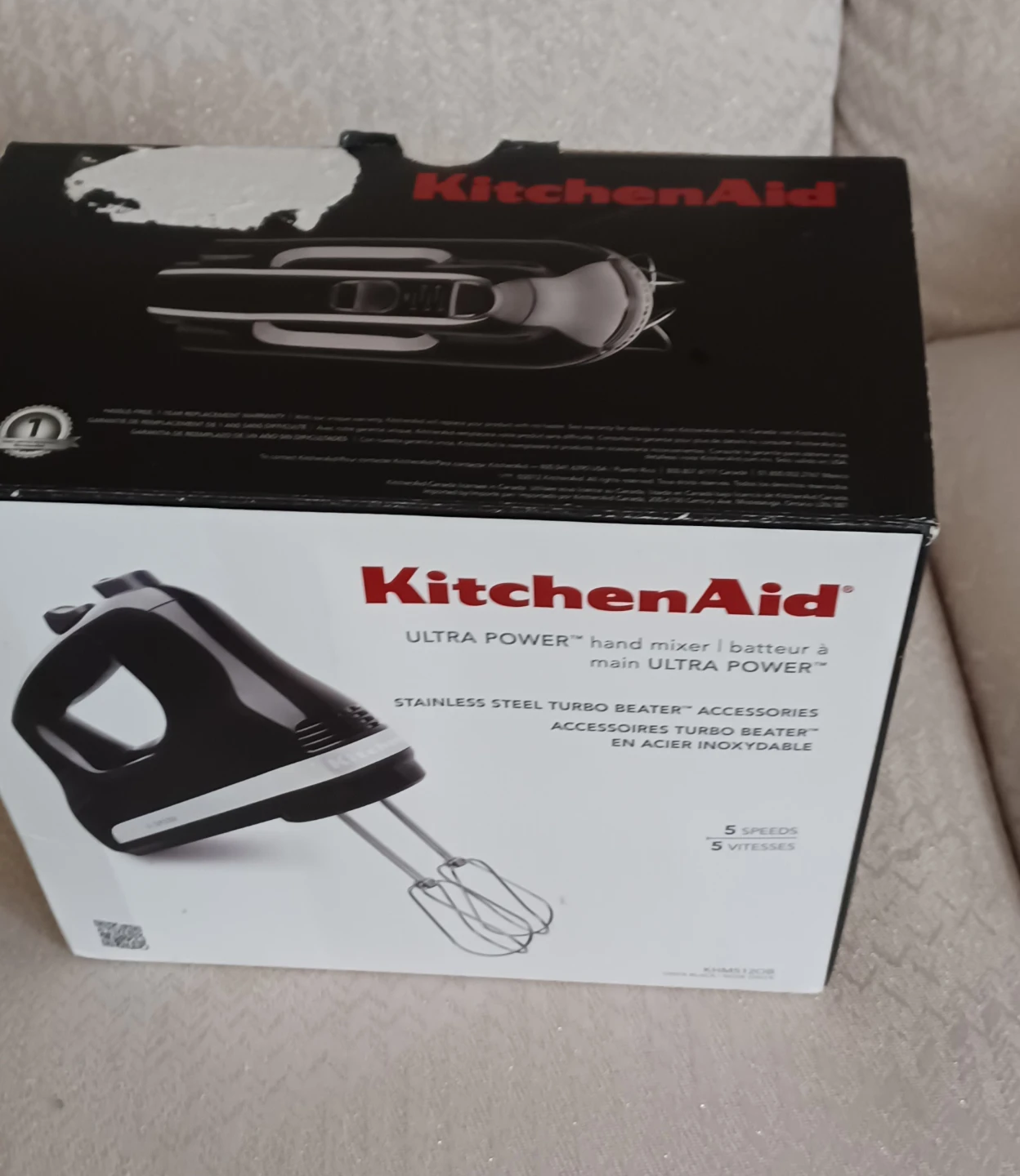 KitchenAid Ultra Power Hand Mixer Black 5-Speed - photo 3