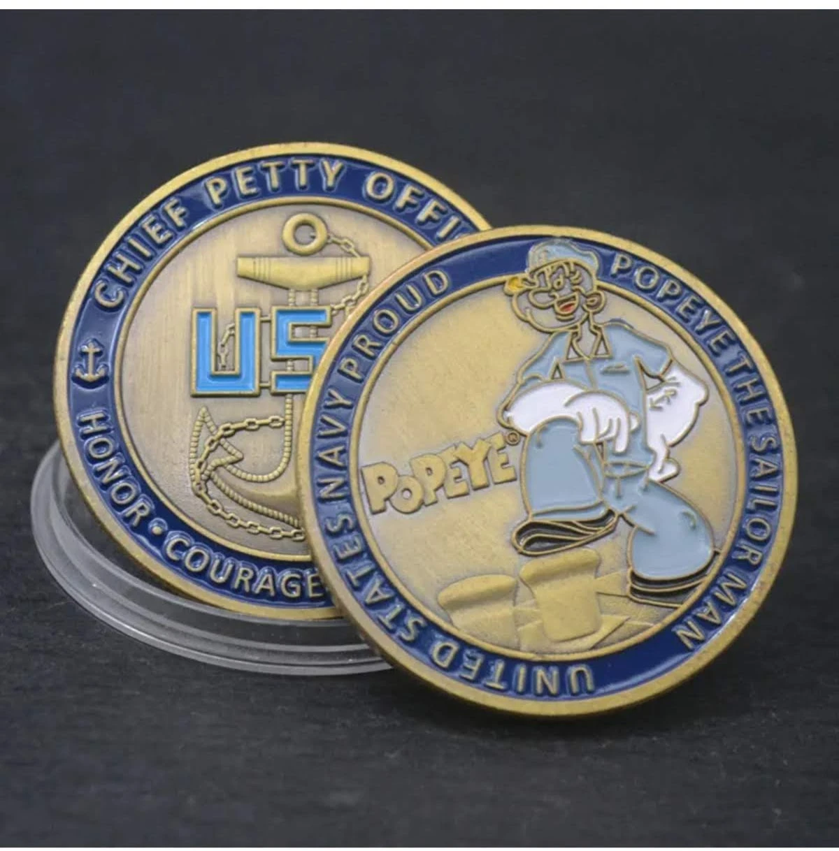 Chief Petty Officer USN Popeye Challenge Coin - photo 2