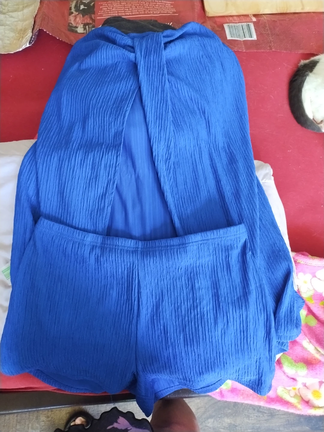 SHEIN Blue Textured Shorts Size XXL