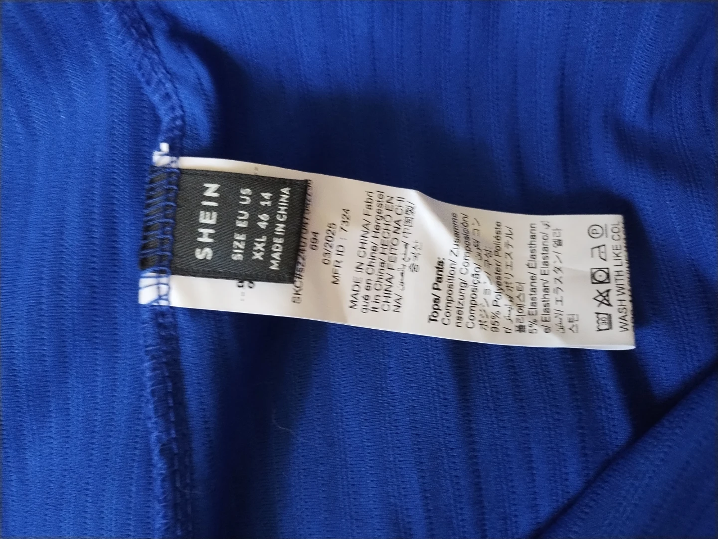 SHEIN Blue Textured Shorts Size XXL - photo 4