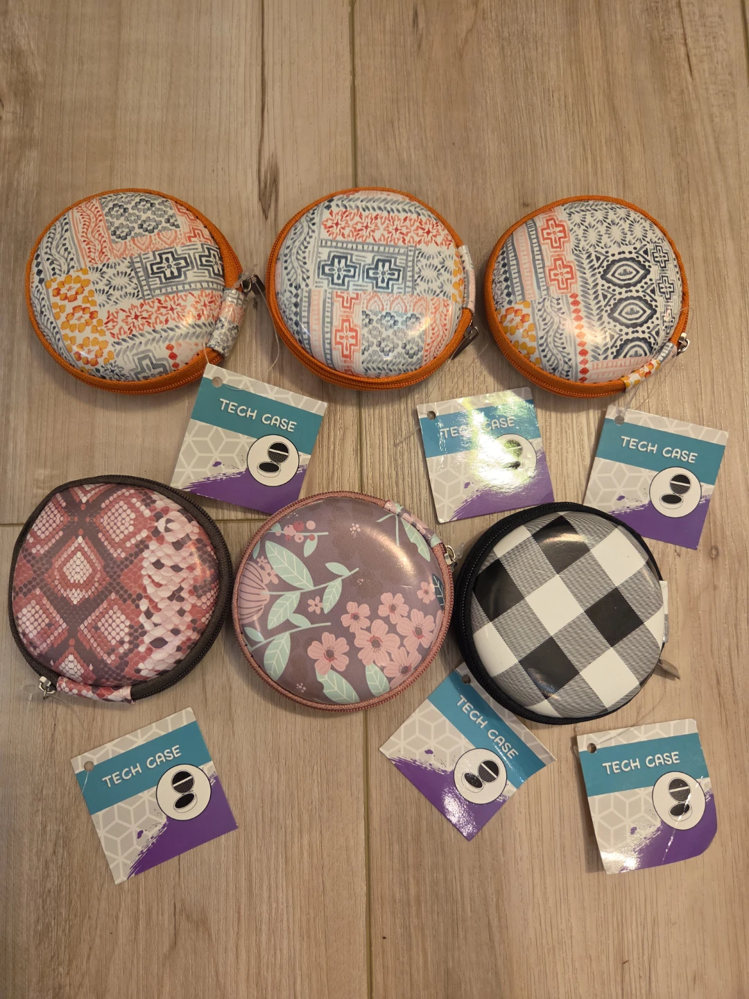 Zippered Tech or Hearing Aid Cases - Set of 6