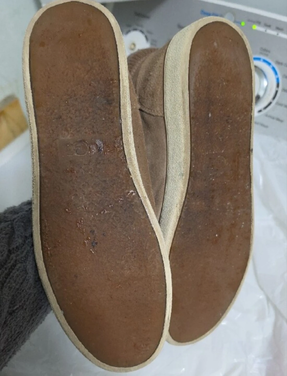 UGG Women's Brown Suede & Knit High-Top Sneakers - photo 5