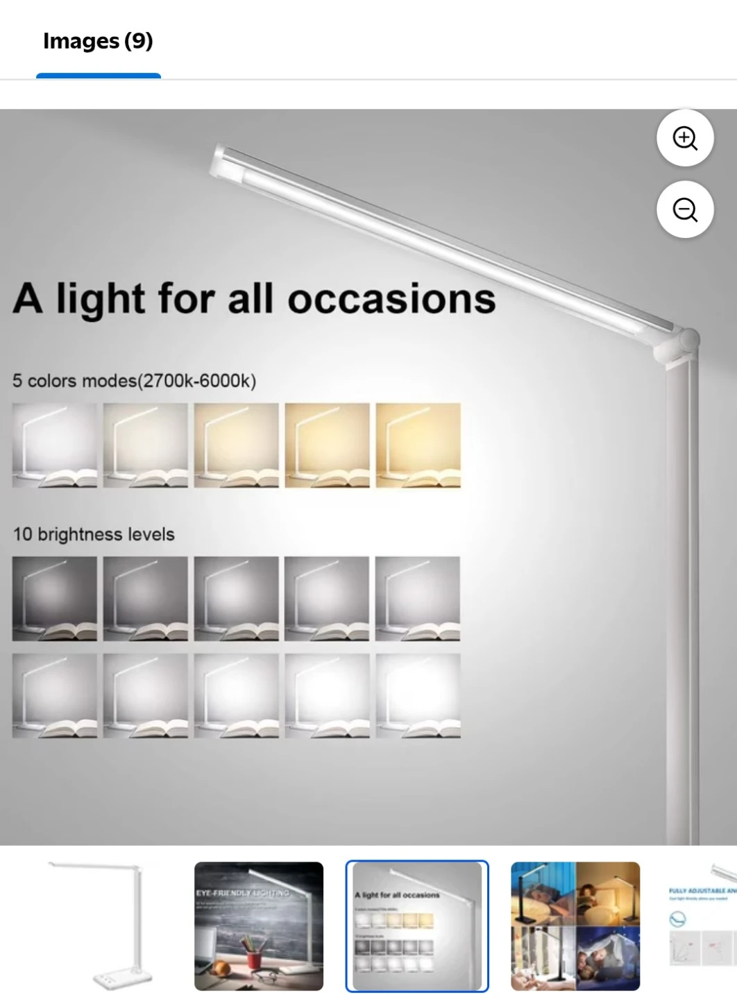 White Crown LED Desk Lamp - photo 3